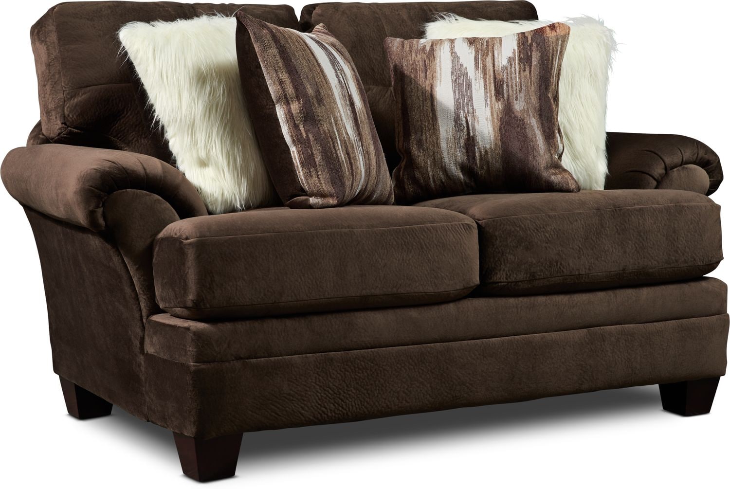 Chocolate brown deals loveseat