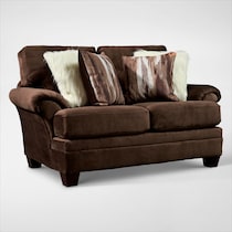 cordelle dark brown loveseat web   