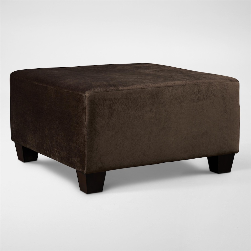 cordelle dark brown ottoman   