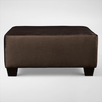 cordelle dark brown ottoman   
