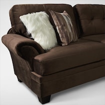 cordelle dark brown sectional   