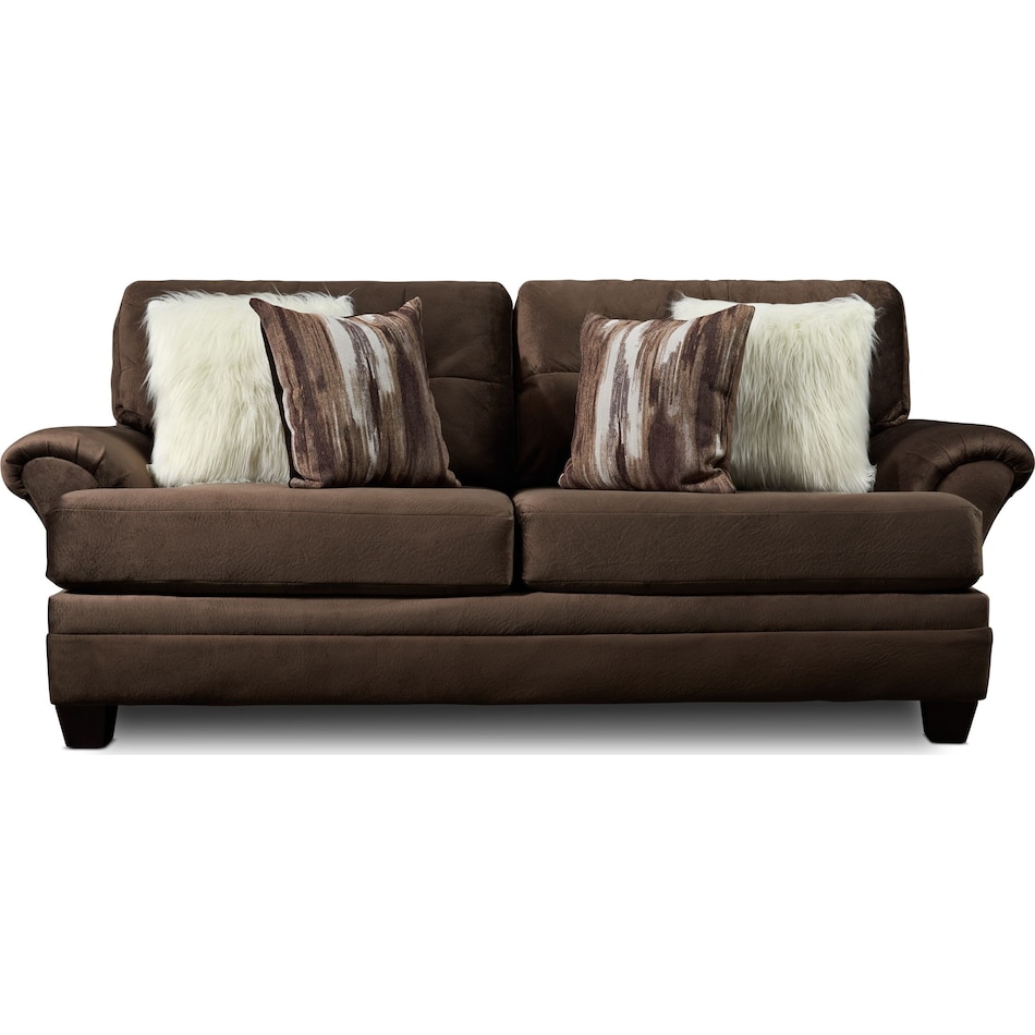 cordelle dark brown sofa   