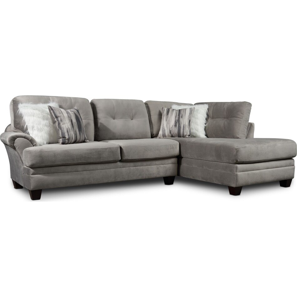 cordelle gray  pc sectional and chair   