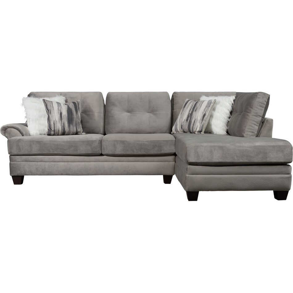 cordelle gray  pc sectional with chaise   