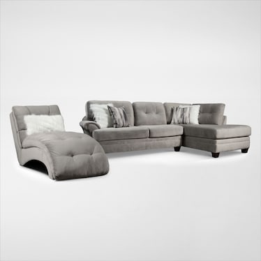 Cordelle 2-Piece Sectional and Chaise Set