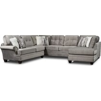cordelle gray  pc sectional   