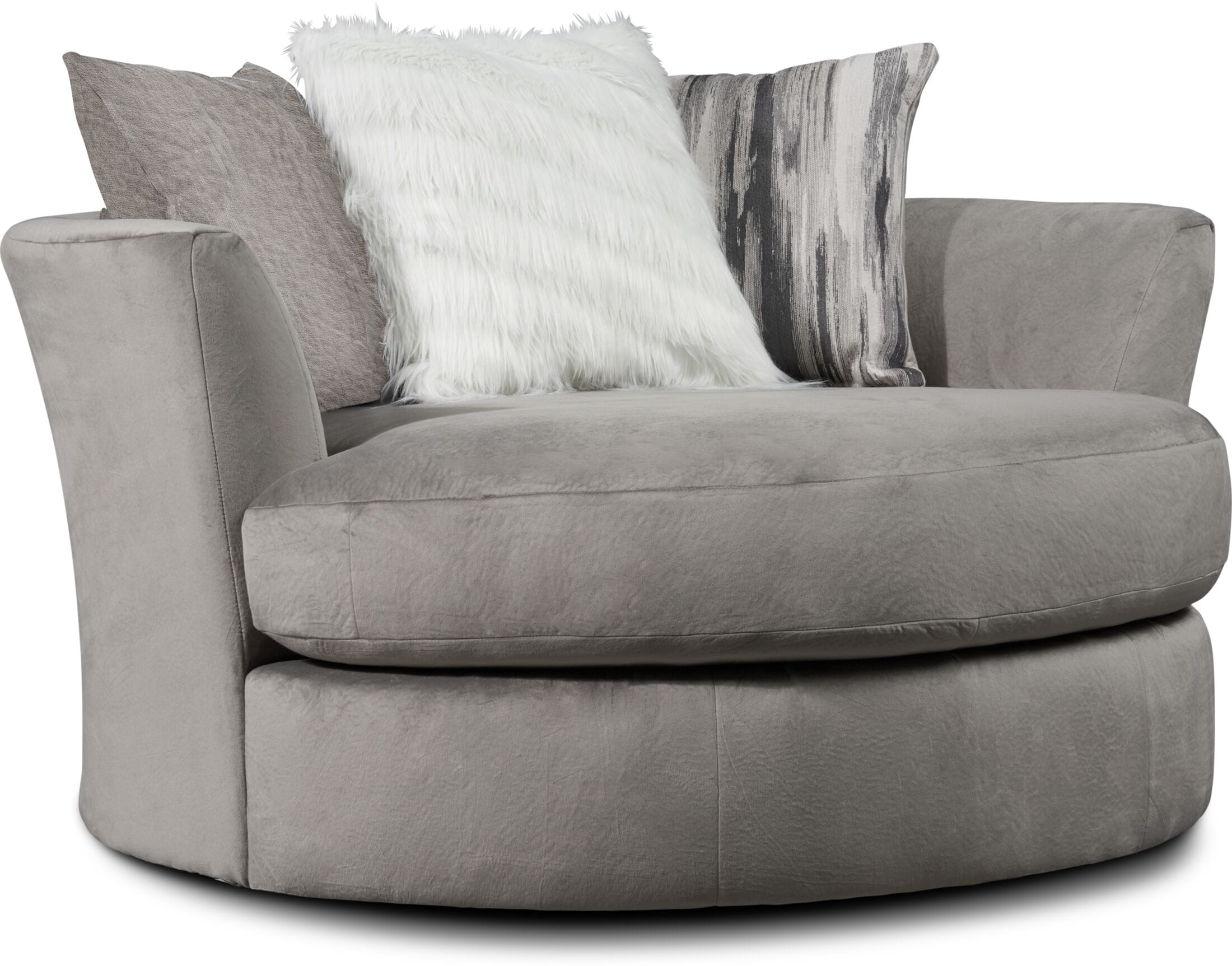 Gray round swivel online chair