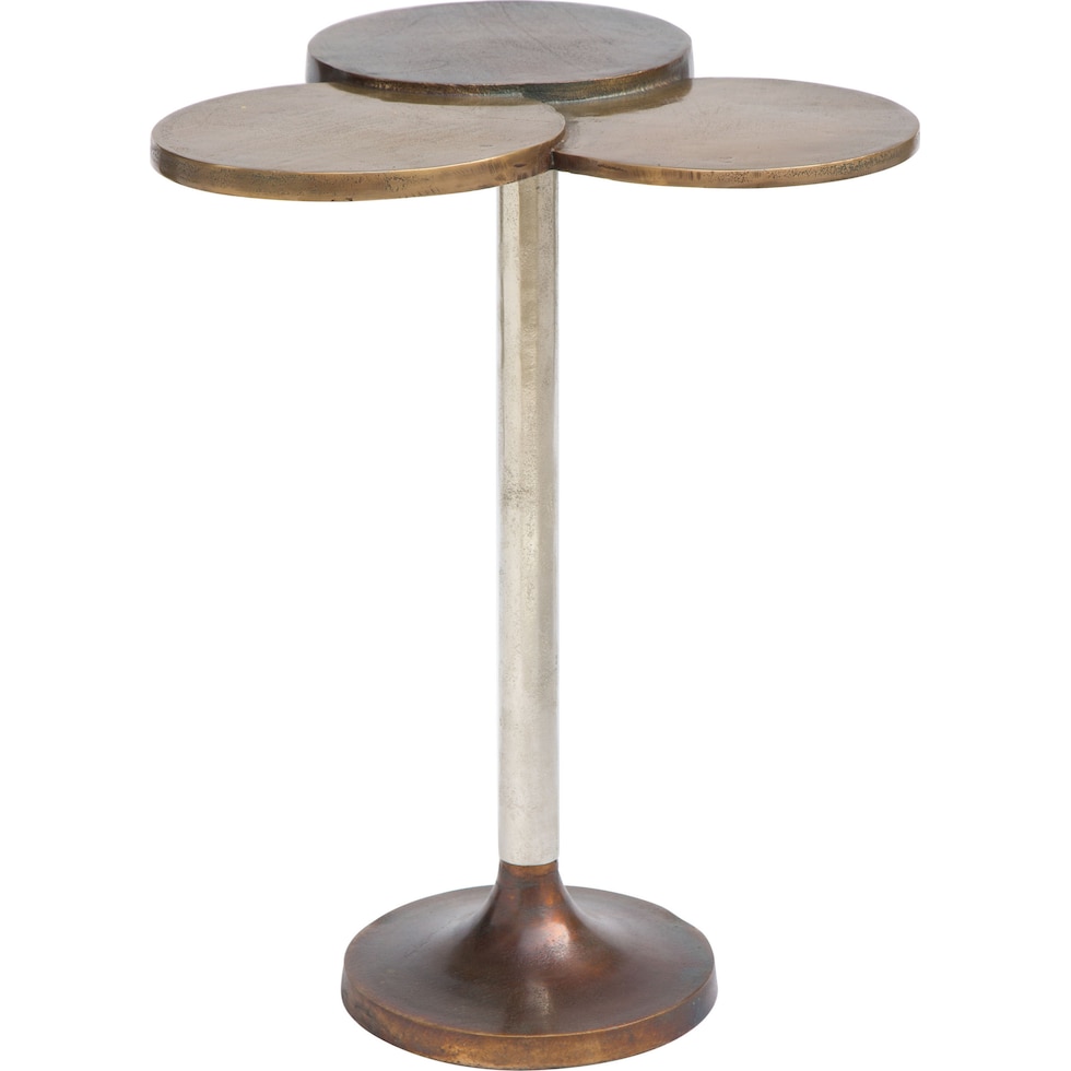 core blue and gold accent table   