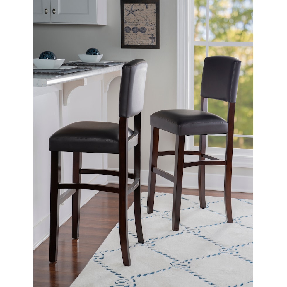 corey dark brown bar stool   