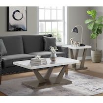 coriander gray end table   