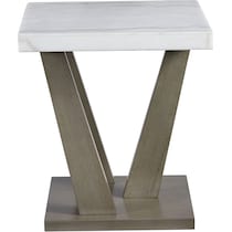 coriander gray end table   