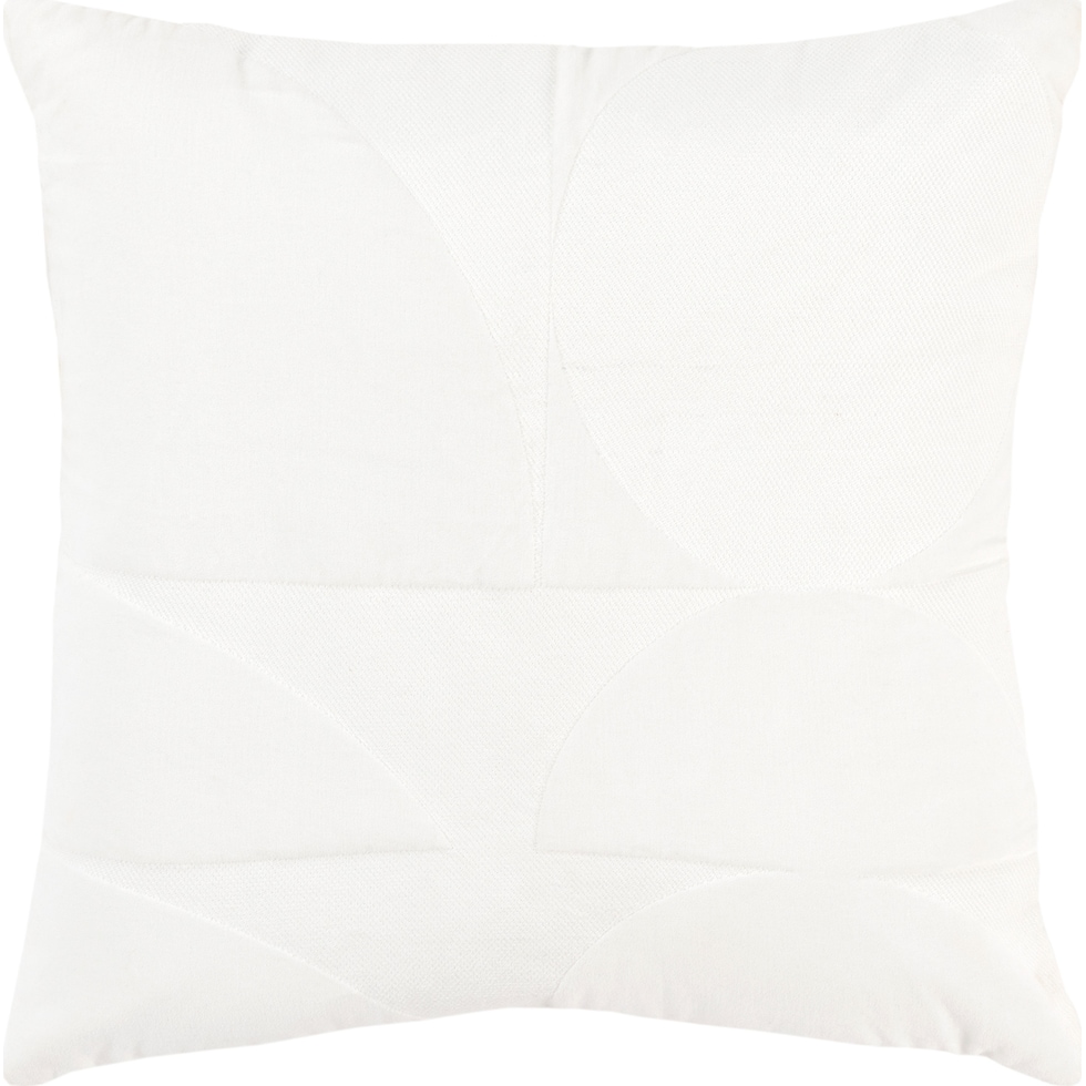 corin white accent pillow   