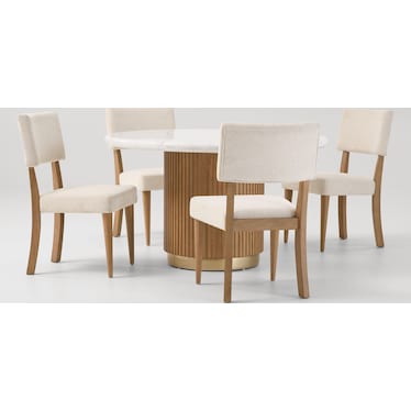 Cornelia Dining Table and 4 Dining Chairs