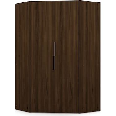 Cornell Corner Wardrobe Closet - Brown