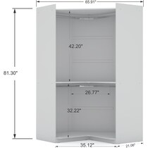cornell white wardrobe   