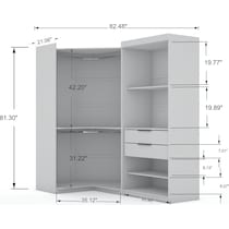 cornell white wardrobe   