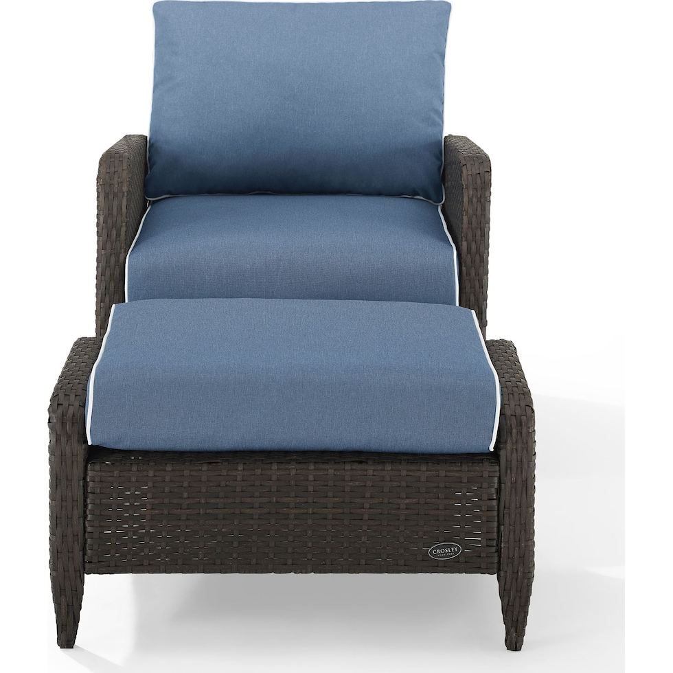 corona blue outdoor chair set   