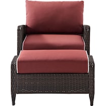 corona red outdoor chair set   
