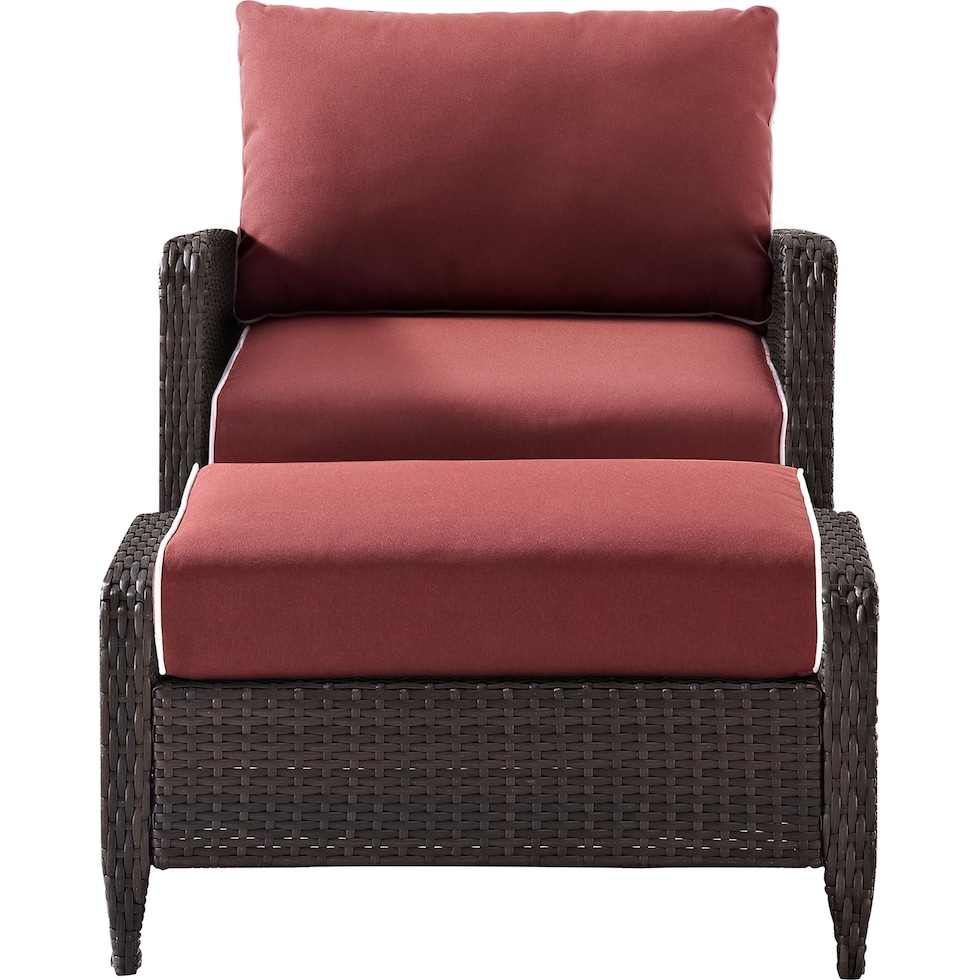 corona red outdoor chair set   