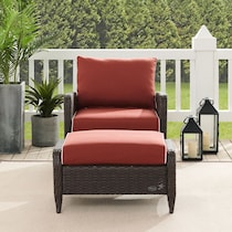 corona red outdoor chair set   