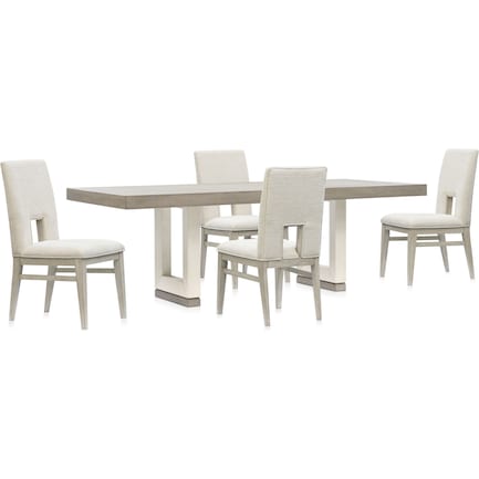 Coronado Dining Table and 4 Side Chairs
