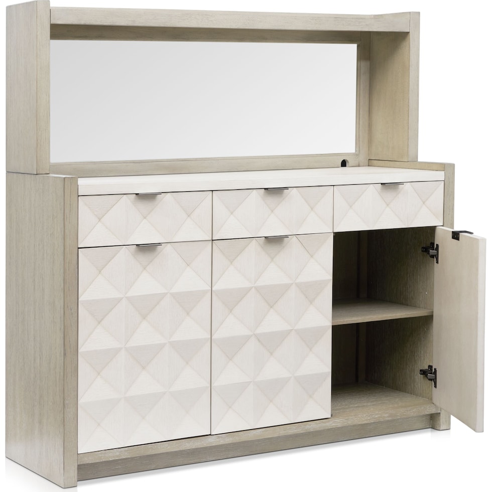 coronado dining ivory gray server   