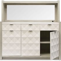 coronado dining ivory gray server   