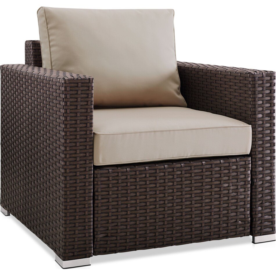 Coronado Outdoor Sofa, 2 Armchairs, and Coffee Table Set Brown