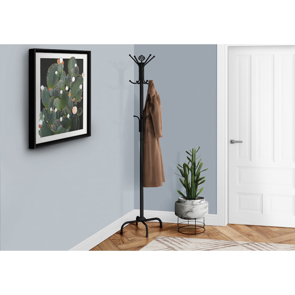 corsica black coat rack   