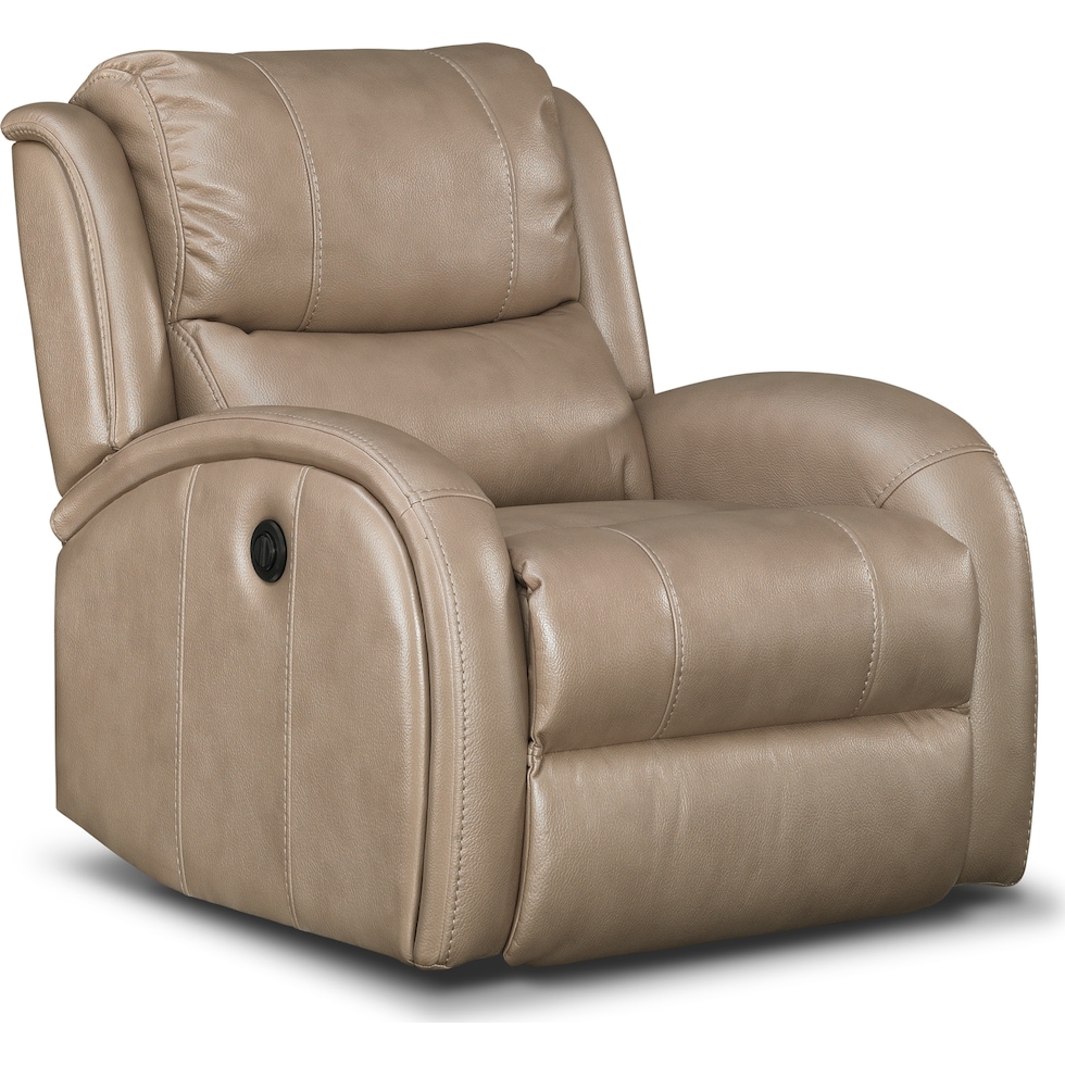 corsica light brown power recliner   