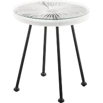 cosgrove white outdoor end table   