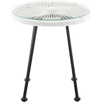 cosgrove white outdoor end table   