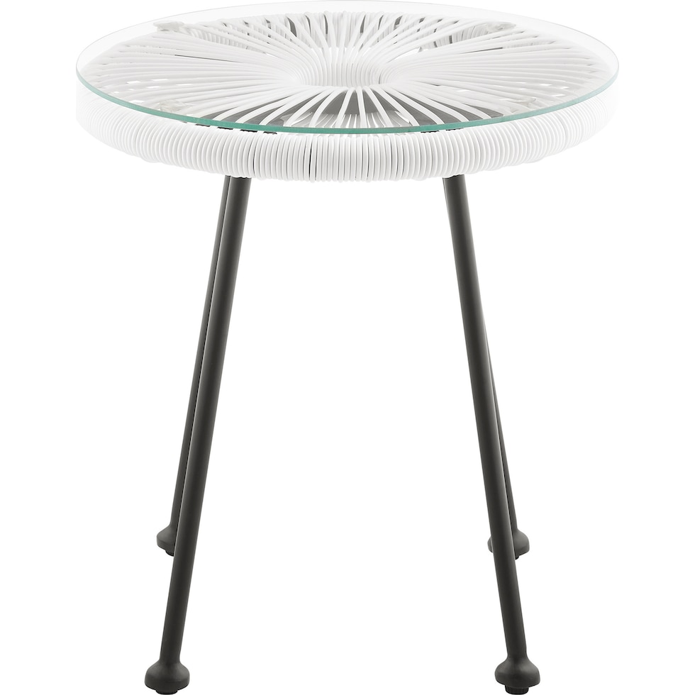 cosgrove white outdoor end table   