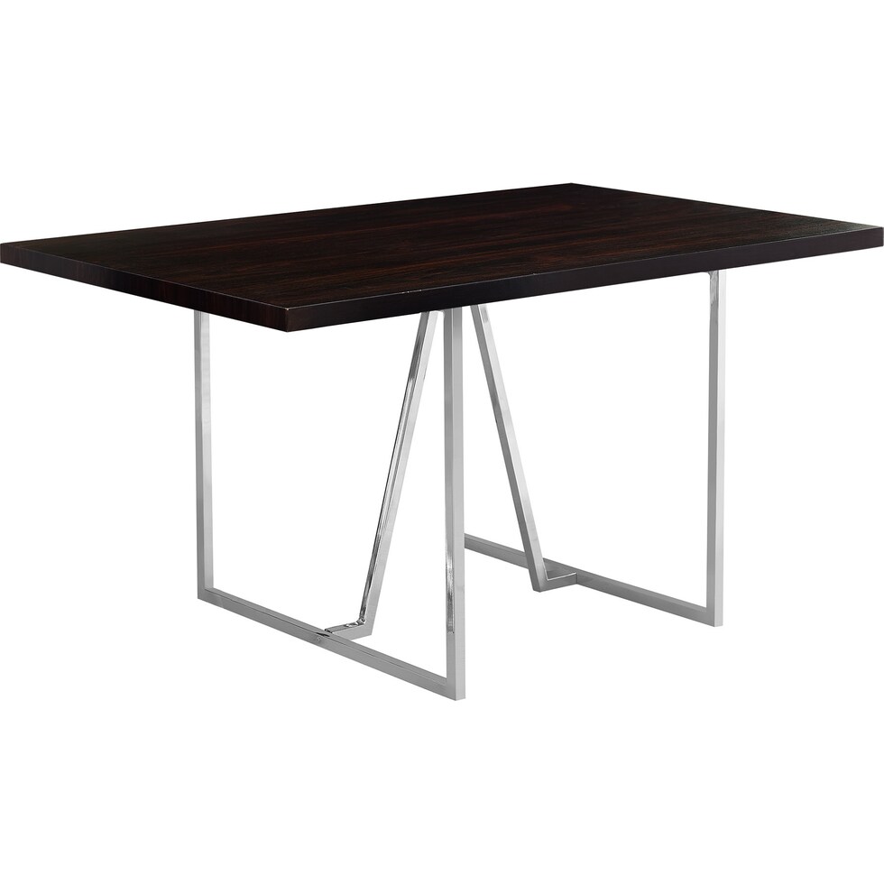 cosimo brown chrome dining table   