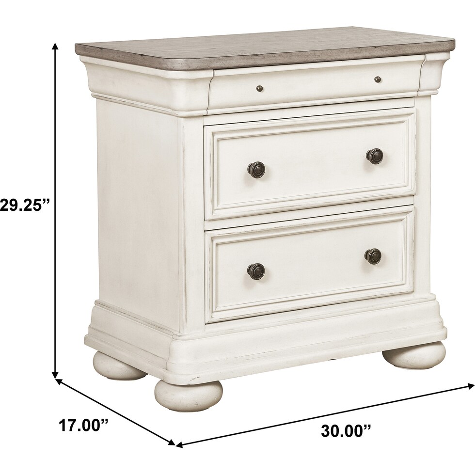 cosimo white nightstand   