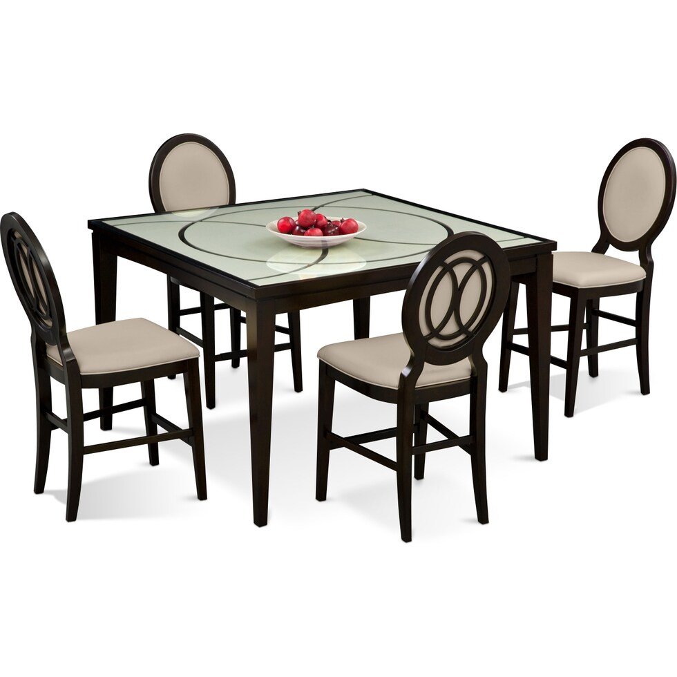 cosmo ii merlot  pc counter height dining room   