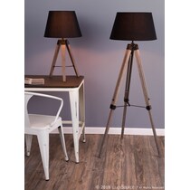costa gray black table lamp   