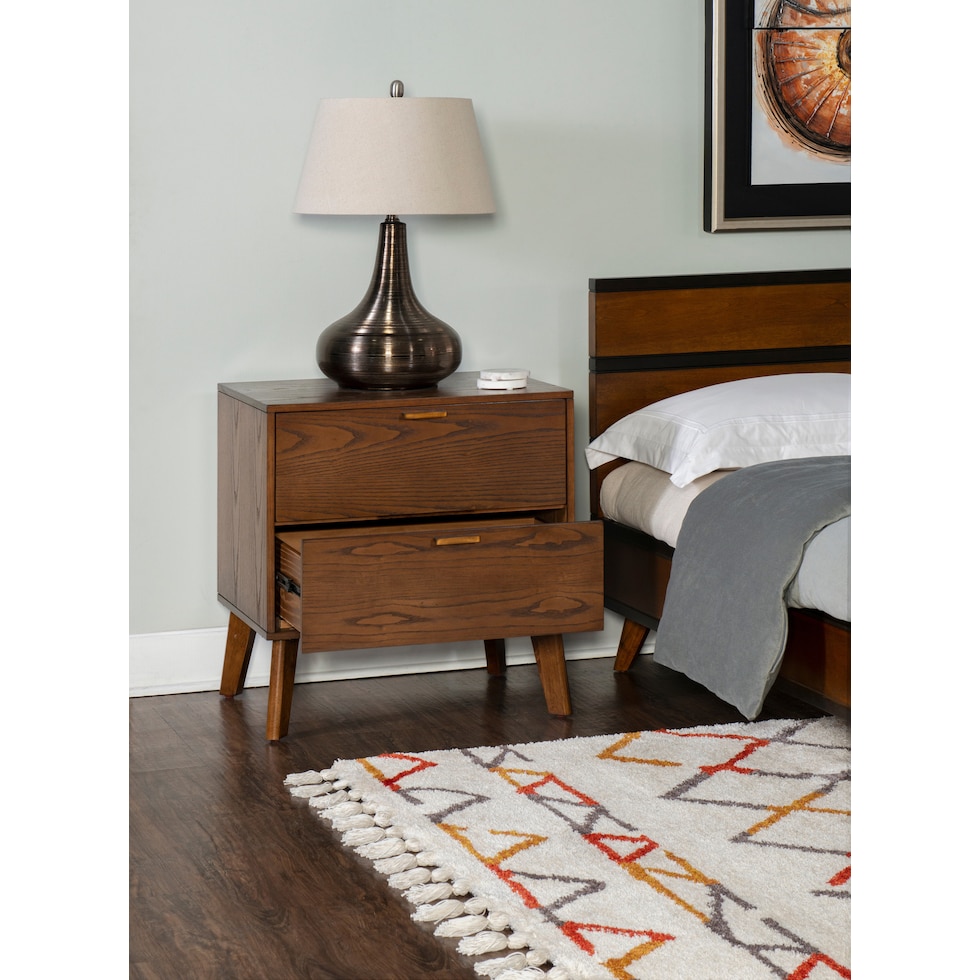 courtney dark brown nightstand   