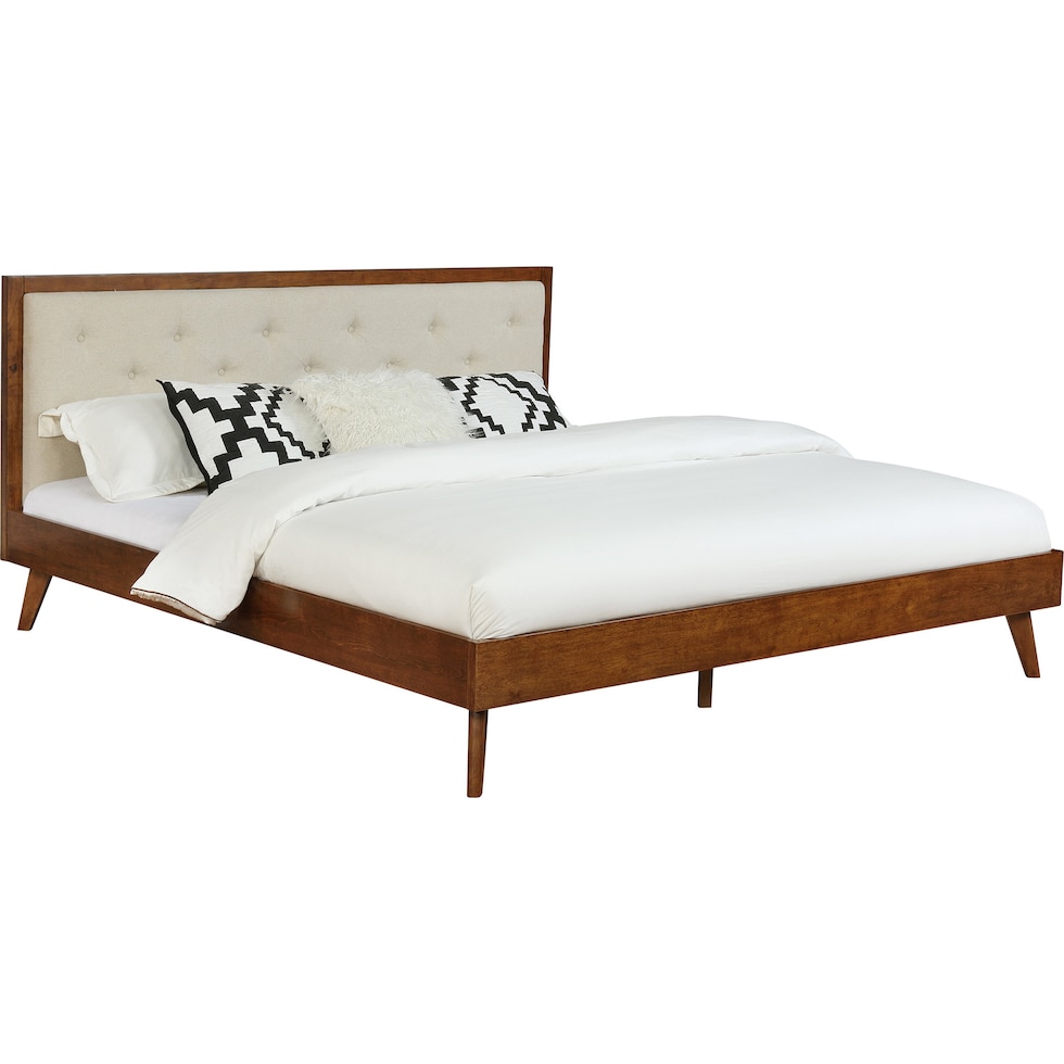 courtney walnut cream king bed   