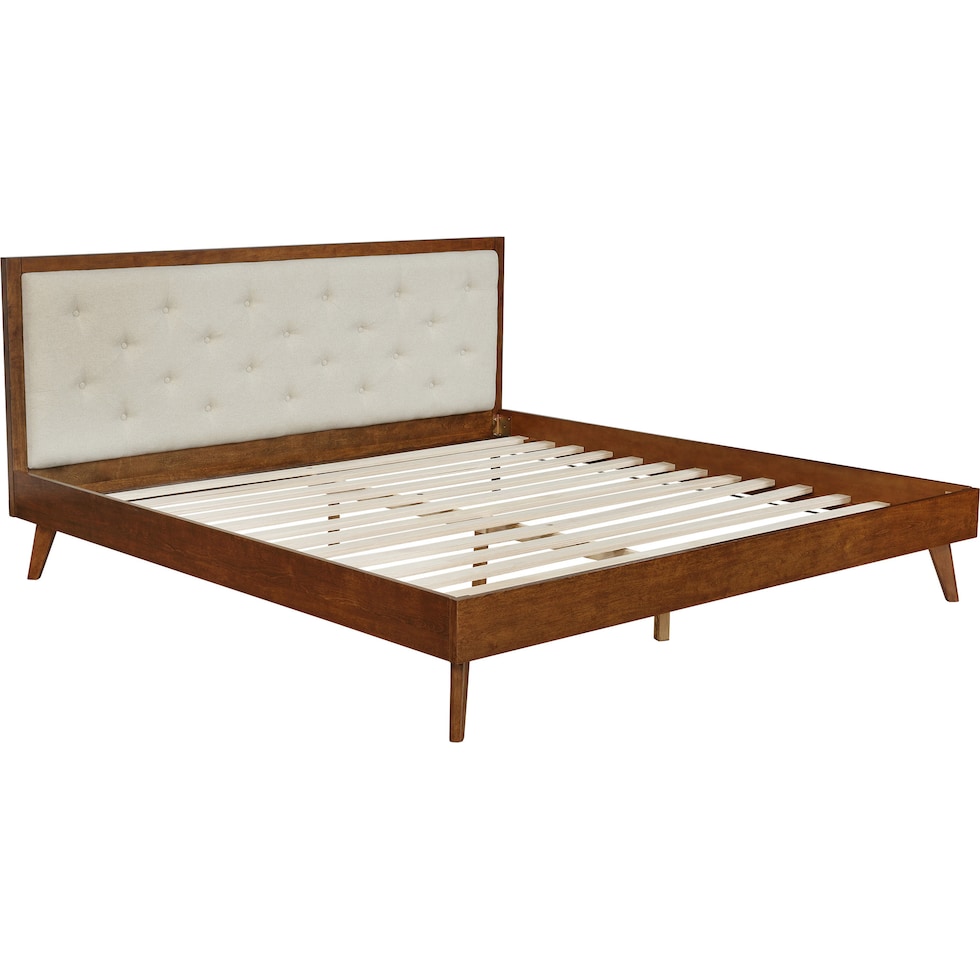 courtney walnut cream king bed   