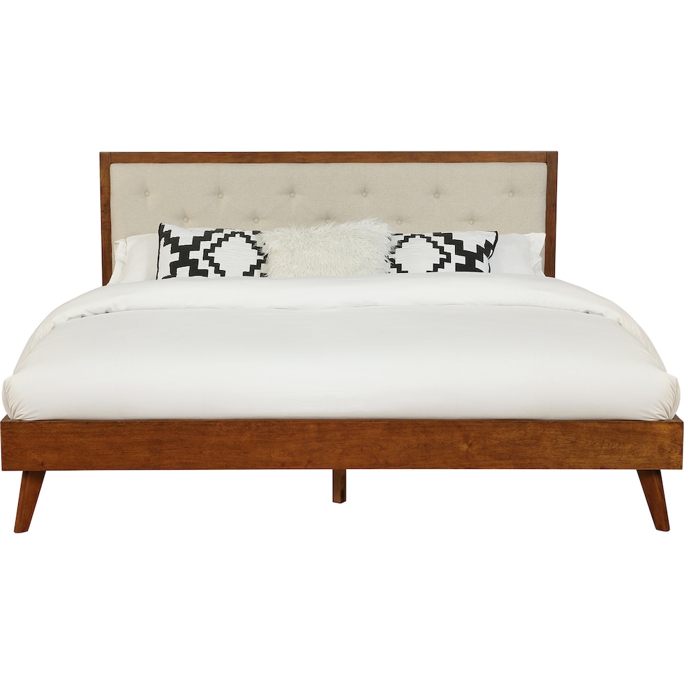 courtney walnut cream king bed   