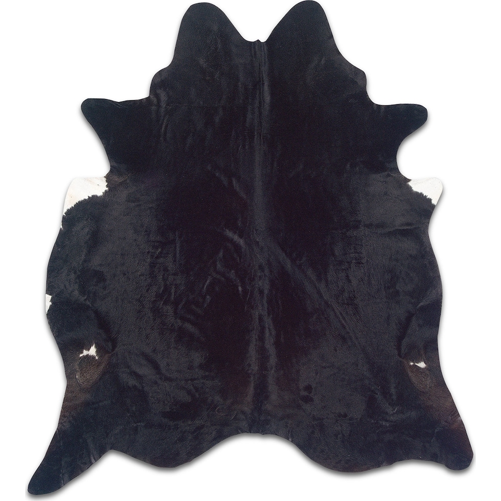 cowhide black area rug  x    