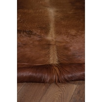 cowhide light brown area rug  x    