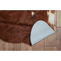 cowhide light brown area rug  x    