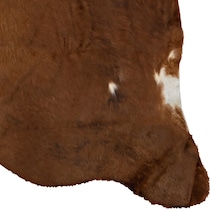 cowhide light brown area rug  x    