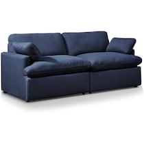cozy blue  pc power reclining sofa   