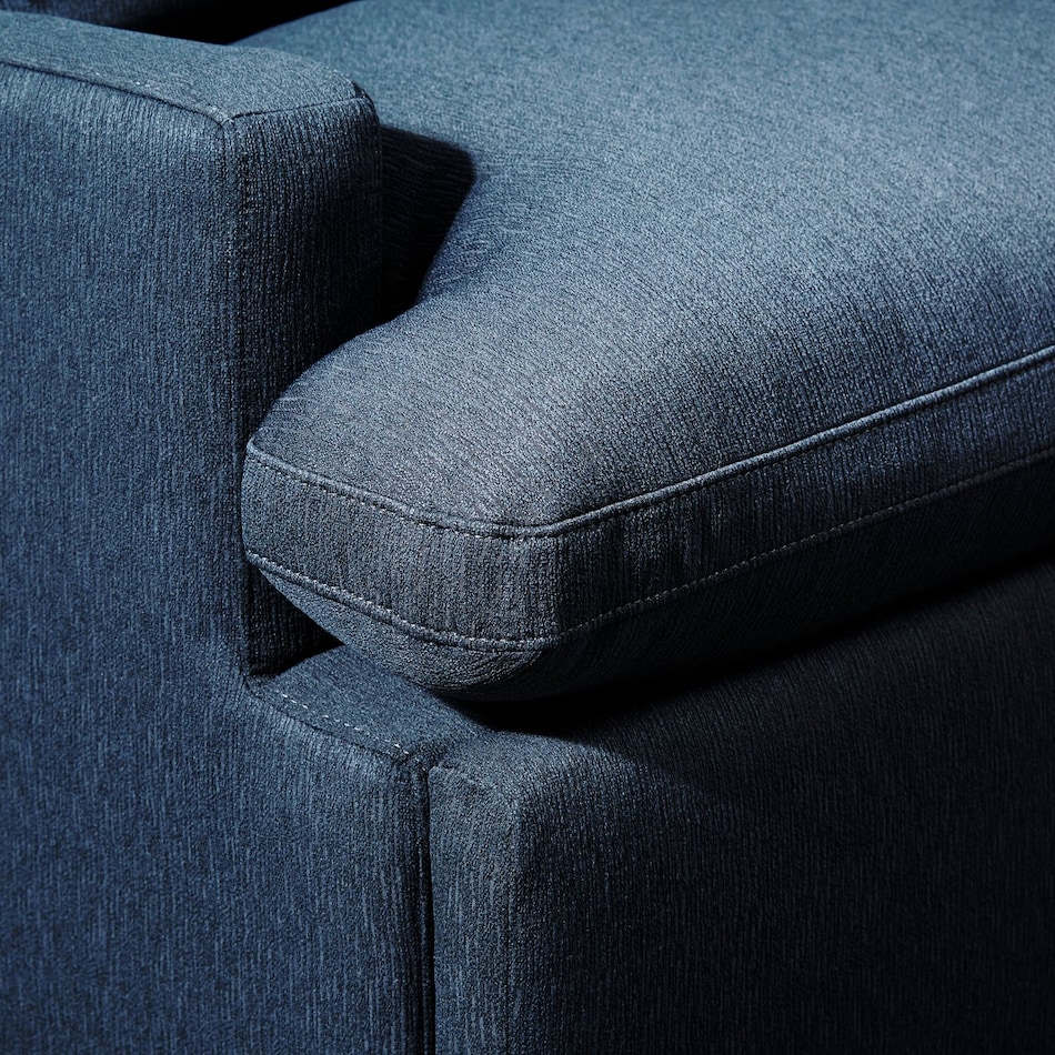cozy blue sofa   