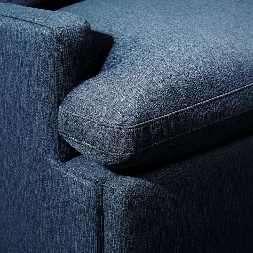 cozy blue sofa   