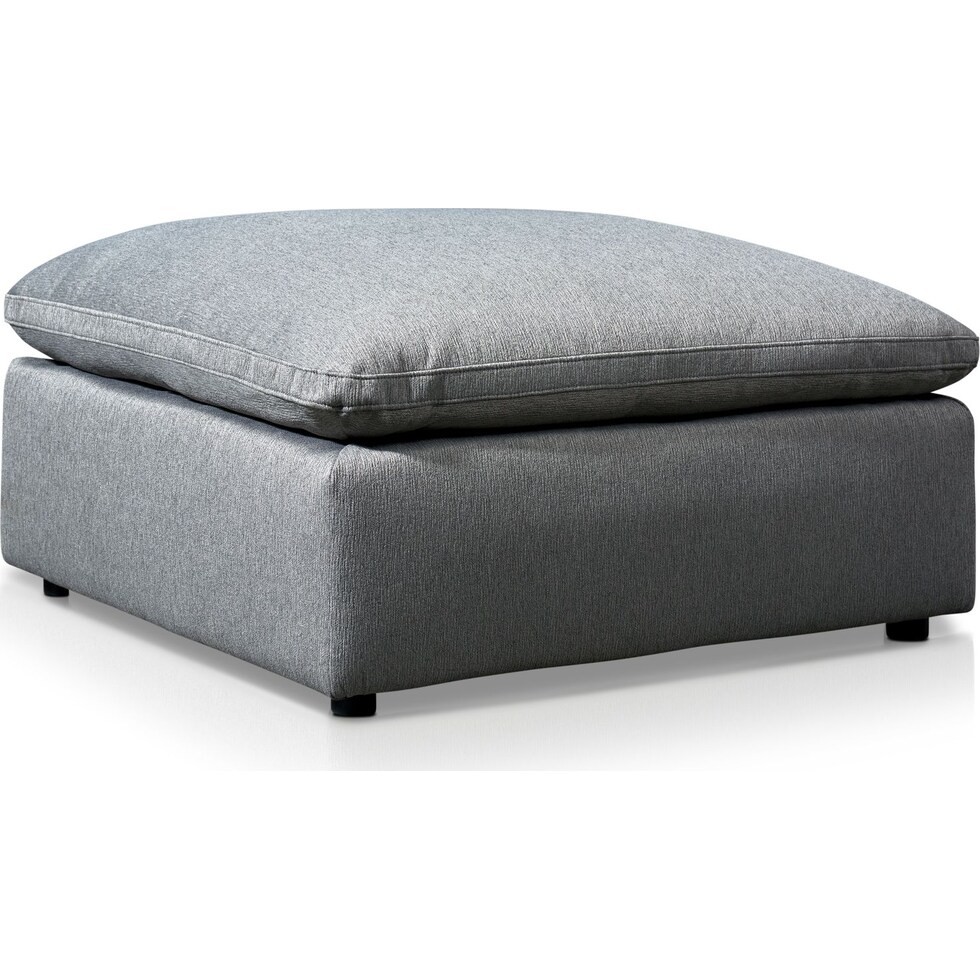 cozy gray ottoman   