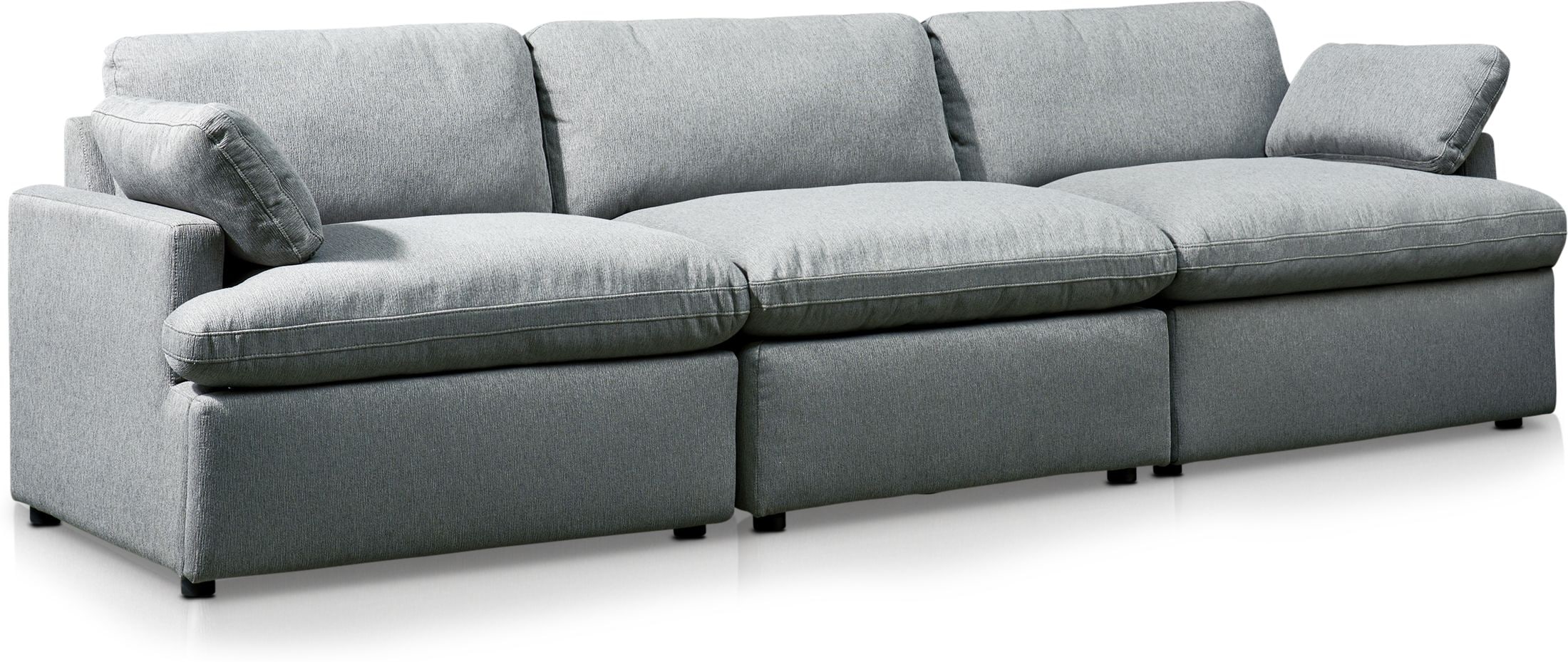 Cozy 3Piece Sofa Gray American Signature Furniture